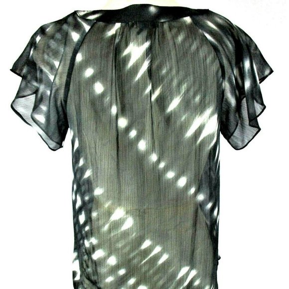 Express womens S SEQUINS BEADS sheer top (N)E1MTD - Picture 5 of 8